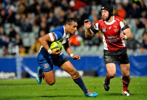 Vasa Falaelli taking the ball up for the Greater Sydney Rams against Canberra Vikings. Photo by J.B-Photography